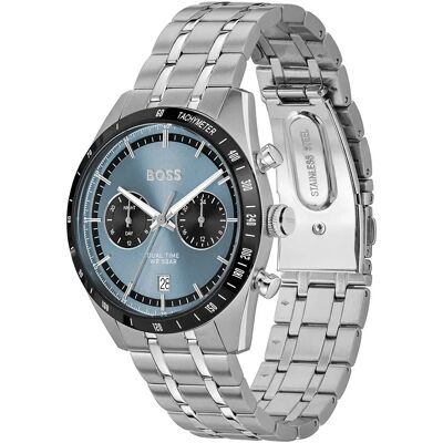 Boss Montre 1514286 41mm Silver / Blue One Size Homme - Publicité Boss Montre 1514286 41mm Silver / Blue One Size Homme - Publicité