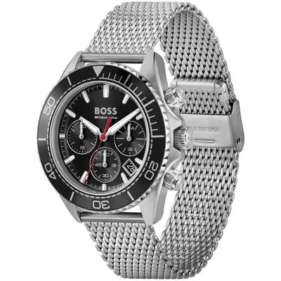 Boss Montre 1514324 44mm Silver / Black One Size Homme - Publicité Boss Montre 1514324 44mm Silver / Black One Size Homme - Publicité