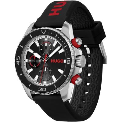 Hugo Montre 1530427 44mm Black / Black One Size Homme - Publicité Hugo Montre 1530427 44mm Black / Black One Size Homme - Publicité