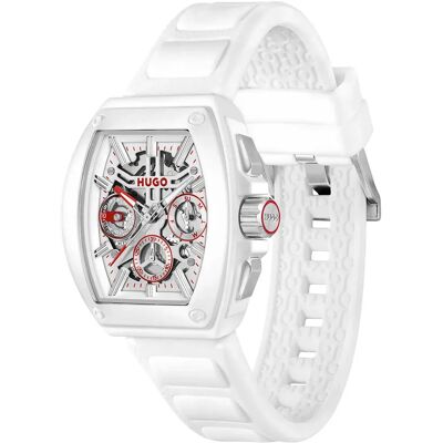 Hugo Montre 1530445 42mm White / White One Size Homme - Publicité Hugo Montre 1530445 42mm White / White One Size Homme - Publicité
