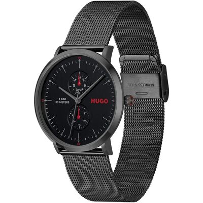 Hugo Montre 1530459 40mm Black / Black One Size Homme - Publicité Hugo Montre 1530459 40mm Black / Black One Size Homme - Publicité