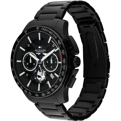 Tommy Hilfiger Montre Bank 44mm Black / Black Skeleton One Size Homme - Publicité Tommy Hilfiger Montre Bank 44mm Black / Black Skeleton One Size Homme - Publicité