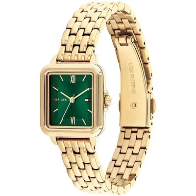 Tommy Hilfiger Montre Pour Femme Mia 24mm Gold / Emerald Green One Size - Publicité Tommy Hilfiger Montre Pour Femme Mia 24mm Gold / Emerald Green One Size - Publicité