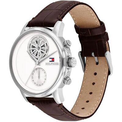 Tommy Hilfiger Montre Stewart 40mm Brown / Cream Skeleton One Size Homme - Publicité Tommy Hilfiger Montre Stewart 40mm Brown / Cream Skeleton One Size Homme - Publicité