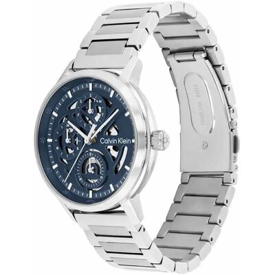 Calvin Klein Watches Montre Gauge 41mm Silver / Blue One Size - Publicité Calvin Klein Watches Montre Gauge 41mm Silver / Blue One Size - Publicité