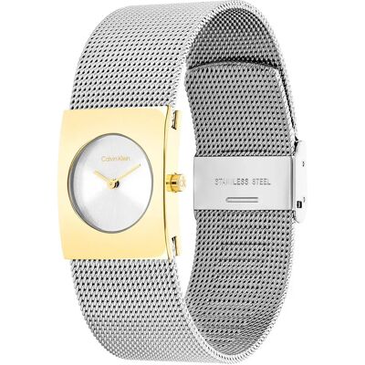 Calvin Klein Watches Montre Pour Femme Pulse 21mm Silver / Gold One Size Femme - Publicité Calvin Klein Watches Montre Pour Femme Pulse 21mm Silver / Gold One Size Femme - Publicité
