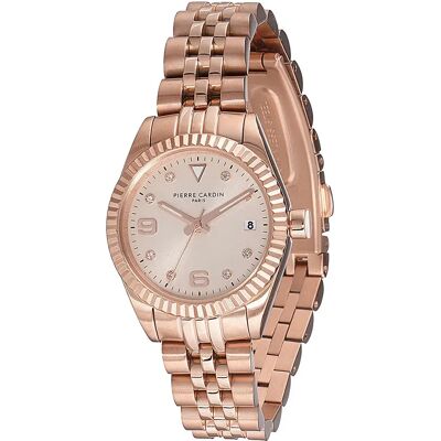 Pierre Cardin Montre Pour Femme Cf.1012.mr 28mm 3atm Quartz Analogical Pink / Pink / Mineral One Size Femme - Publicité Pierre Cardin Montre Pour Femme Cf.1012.mr 28mm 3atm Quartz Analogical Pink / Pink / Mineral One Size Femme - Publicité