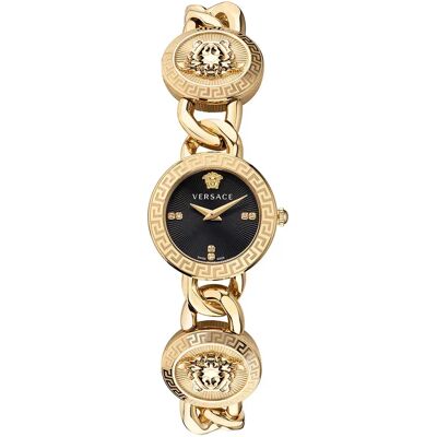 Versace Montre Pour Femme Ve3c00422 26mm 3atm Quartz Analogical Golden / Black / Sapphire One Size Femme - Publicité Versace Montre Pour Femme Ve3c00422 26mm 3atm Quartz Analogical Golden / Black / Sapphire One Size Femme - Publicité