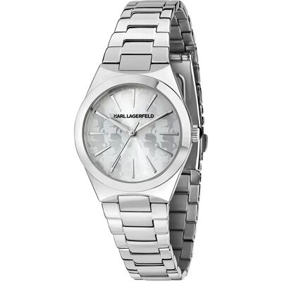 Karl Lagerfeld Montre Pour Femme Hamburg 30mm 5atm Quartz/analogical Silver / Silver / One Size - Publicité Karl Lagerfeld Montre Pour Femme Hamburg 30mm 5atm Quartz/analogical Silver / Silver / One Size - Publicité