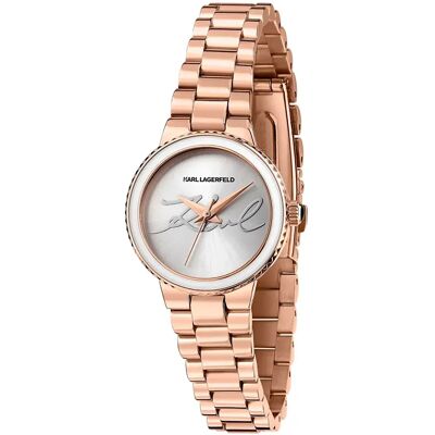 Karl Lagerfeld Montre Pour Femme Kaiser 36mm 5atm Quartz/analogical Rose Gold / Gold Rose / One Size - Publicité Karl Lagerfeld Montre Pour Femme Kaiser 36mm 5atm Quartz/analogical Rose Gold / Gold Rose / One Size - Publicité