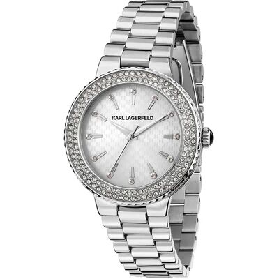 Karl Lagerfeld Montre Pour Femme Kaiser 36mm 5atm Quartz/analogical Silver / Silver / One Size - Publicité Karl Lagerfeld Montre Pour Femme Kaiser 36mm 5atm Quartz/analogical Silver / Silver / One Size - Publicité