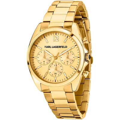 Karl Lagerfeld Montre Pour Femme Round Essentials 38mm 5atm Quartz/analogical Gold / Gold / One Size Femme - Publicité Karl Lagerfeld Montre Pour Femme Round Essentials 38mm 5atm Quartz/analogical Gold / Gold / One Size Femme - Publicité