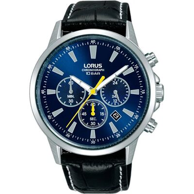 Lorus Watches Montre Rt317lx9 43mm 10atm Quartz/analogical Black / Blue / Mineral One Size Homme - Publicité Lorus Watches Montre Rt317lx9 43mm 10atm Quartz/analogical Black / Blue / Mineral One Size Homme - Publicité