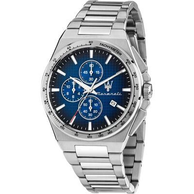 Maserati Montre Velocità Slim 41mm 5atm Quartz/analogical Silver / Blue / Mineral One Size Homme - Publicité Maserati Montre Velocità Slim 41mm 5atm Quartz/analogical Silver / Blue / Mineral One Size Homme - Publicité