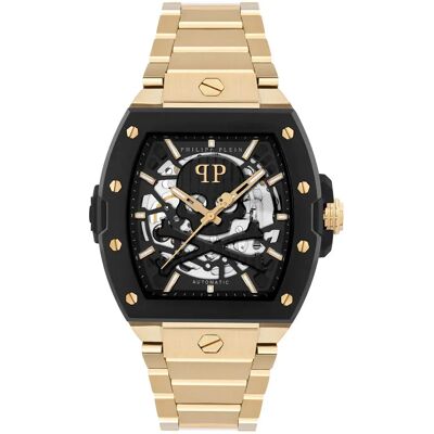 Philipp Plein Montre The Skeleton 44mm 5atm Automatic/analogical Gold / Black / Mineral One Size - Publicité Philipp Plein Montre The Skeleton 44mm 5atm Automatic/analogical Gold / Black / Mineral One Size - Publicité