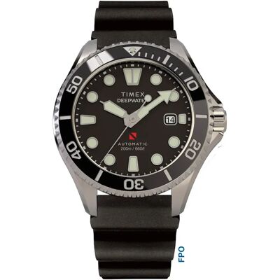 Timex Montre Deep Water 43mm 20atm Quartz/analogical Black / Black / Sapphire One Size Homme - Publicité Timex Montre Deep Water 43mm 20atm Quartz/analogical Black / Black / Sapphire One Size Homme - Publicité