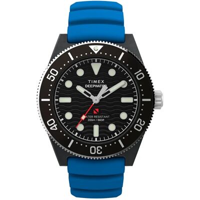 Timex Montre Deep Water 43mm 20atm Quartz/analogical Blue / Black / Sapphire One Size Homme - Publicité Timex Montre Deep Water 43mm 20atm Quartz/analogical Blue / Black / Sapphire One Size Homme - Publicité
