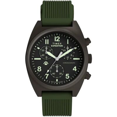 Timex Montre Expedition North 41mm 5atm Quartz/analogical Green / Green / Mineral One Size Homme - Publicité Timex Montre Expedition North 41mm 5atm Quartz/analogical Green / Green / Mineral One Size Homme - Publicité