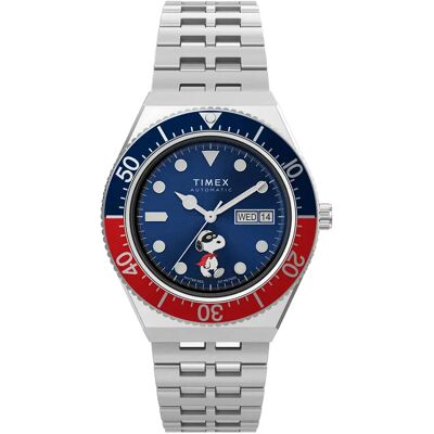 Timex Montre Peanuts 40mm 5atm Quartz/analogical Silver / Blue / Acrylic One Size Homme - Publicité Timex Montre Peanuts 40mm 5atm Quartz/analogical Silver / Blue / Acrylic One Size Homme - Publicité