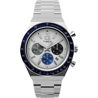 Timex Montre Tw2y36200 40mm 5atm Quartz/analogical Silver / Blue / Acrylic One Size Homme - Publicité Timex Montre Tw2y36200 40mm 5atm Quartz/analogical Silver / Blue / Acrylic One Size Homme - Publicité