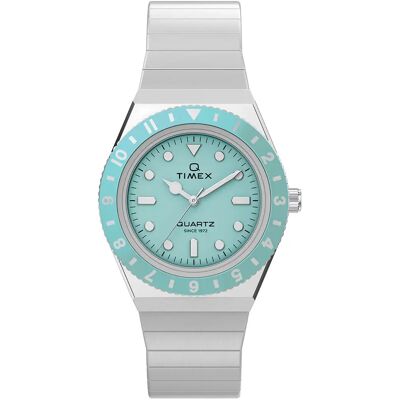 Timex Montre Pour Femme Tw2y77300 30mm 5atm Quartz/analogical Silver / Blue / Acrylic One Size Femme - Publicité Timex Montre Pour Femme Tw2y77300 30mm 5atm Quartz/analogical Silver / Blue / Acrylic One Size Femme - Publicité