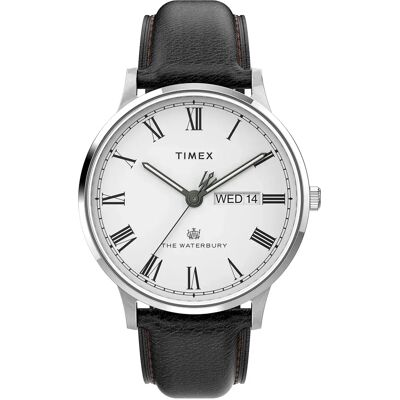 Timex Montre Waterbury 40mm 5atm Quartz/analogical Black / White / Mineral One Size - Publicité Timex Montre Waterbury 40mm 5atm Quartz/analogical Black / White / Mineral One Size - Publicité