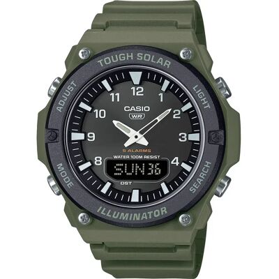 Casio Montre Aq-s820 46.6mm 10atm Solar Quartz Analog-digital Olive Green / Green / Resin One Size Homme - Publicité Casio Montre Aq-s820 46.6mm 10atm Solar Quartz Analog-digital Olive Green / Green / Resin One Size Homme - Publicité