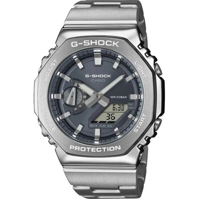 G-shock Montre Gm-2110 44.4mm 20atm Quartz Analog-digital Silver / Silver Grey / Mineral One Size Homme - Publicité G-shock Montre Gm-2110 44.4mm 20atm Quartz Analog-digital Silver / Silver Grey / Mineral One Size Homme - Publicité