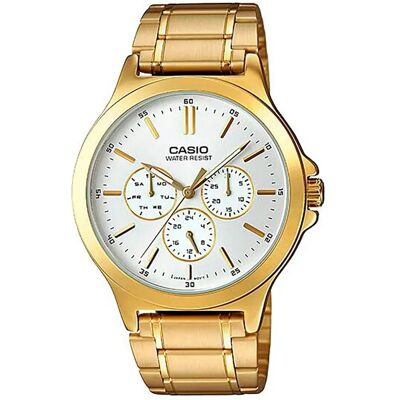 Casio Montre Mtpv300g9audf 47mm 3atm Quartz Analogical Golden / Golden / Mineral One Size Homme - Publicité Casio Montre Mtpv300g9audf 47mm 3atm Quartz Analogical Golden / Golden / Mineral One Size Homme - Publicité