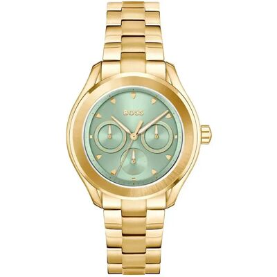 Boss Montre Pour Femme 1502745 38mm 3atm Quartz Analogic Golden / Green / Mineral One Size Femme - Publicité Boss Montre Pour Femme 1502745 38mm 3atm Quartz Analogic Golden / Green / Mineral One Size Femme - Publicité