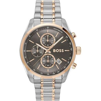 Boss Montre 1514252 44mm 5atm Quartz Analogic Grey / Brown / Mineral One Size Homme - Publicité Boss Montre 1514252 44mm 5atm Quartz Analogic Grey / Brown / Mineral One Size Homme - Publicité