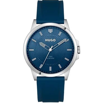 Hugo Montre First 43mm 3atm Quartz Analogical Blue / Blue / Mineral One Size - Publicité Hugo Montre First 43mm 3atm Quartz Analogical Blue / Blue / Mineral One Size - Publicité