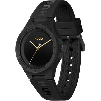 Hugo Montre Lit 42mm 5atm Quartz Analogical Black / Black / Mineral One Size - Publicité Hugo Montre Lit 42mm 5atm Quartz Analogical Black / Black / Mineral One Size - Publicité