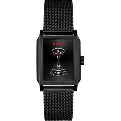 Hugo Montre Steeze 1530470 28.5x32mm 3atm Quartz Analogical Black / Black / Mineral One Size - Publicité Hugo Montre Steeze 1530470 28.5x32mm 3atm Quartz Analogical Black / Black / Mineral One Size - Publicité