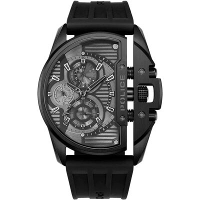 Police Montre Pewgq2203605m 48mm 5atm Quartz Analogical Black / Black / Mineral One Size - Publicité Police Montre Pewgq2203605m 48mm 5atm Quartz Analogical Black / Black / Mineral One Size - Publicité