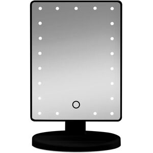 Miroir de Maquillage à Cœur LED Noir - 27x16,5cm - Publicité Miroir de Maquillage à Cœur LED Noir - 27x16,5cm - Publicité