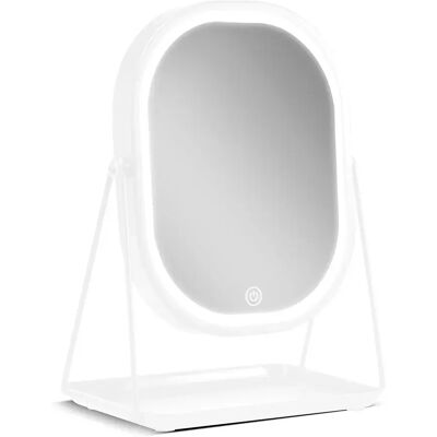 Miroir Gillian Jones - Éclairage LED & Plateau - Blanc - Publicité Miroir Gillian Jones - Éclairage LED & Plateau - Blanc - Publicité