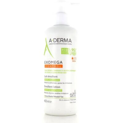 A-Derma Exomega Control Lotion - Peau sèche - 400ml - Publicité A-Derma Exomega Control Lotion - Peau sèche - 400ml - Publicité