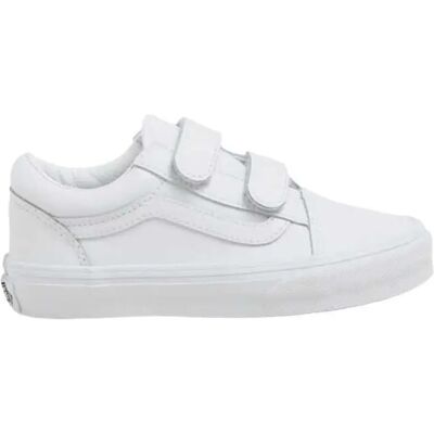 Vans Old Skool en Cuir Blanc Baskets - Baskets - Publicité Vans Old Skool en Cuir Blanc Baskets - Baskets - Publicité