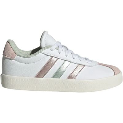 adidas Performance VL Court 3.0 K Blanc Rose Vert Chaussures - Publicité adidas Performance VL Court 3.0 K Blanc Rose Vert Chaussures - Publicité