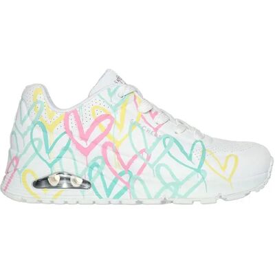 Skechers Baskets Uno White Durabuck / Multi Colored Uv Color Shifiting Printed Hearts EU 40 Femme - Publicité Skechers Baskets Uno White Durabuck / Multi Colored Uv Color Shifiting Printed Hearts EU 40 Femme - Publicité