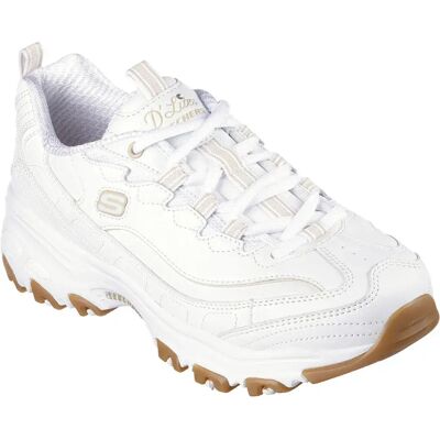 Skechers Baskets D´lites White Leather / Duraleather / Gum Trim EU 39 Femme - Publicité Skechers Baskets D´lites White Leather / Duraleather / Gum Trim EU 39 Femme - Publicité