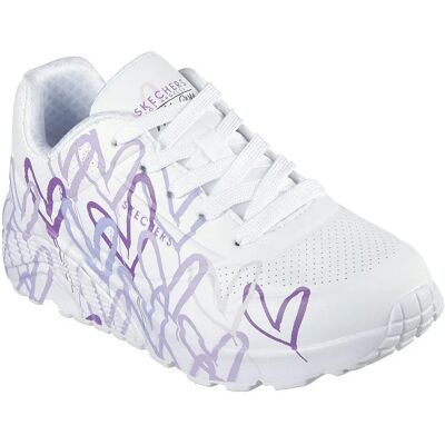 Skechers Baskets Uno Lite Spread The Love White Synthetic / Light Purple Trim EU 27 1/2 Fille - Publicité Skechers Baskets Uno Lite Spread The Love White Synthetic / Light Purple Trim EU 27 1/2 Fille - Publicité