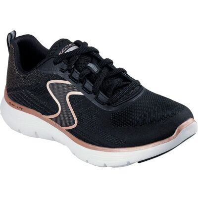 Skechers Baskets Flex Appeal 5.0 Luxe Glow Black Mesh / Rose Gold Trim EU 36 Femme - Publicité Skechers Baskets Flex Appeal 5.0 Luxe Glow Black Mesh / Rose Gold Trim EU 36 Femme - Publicité