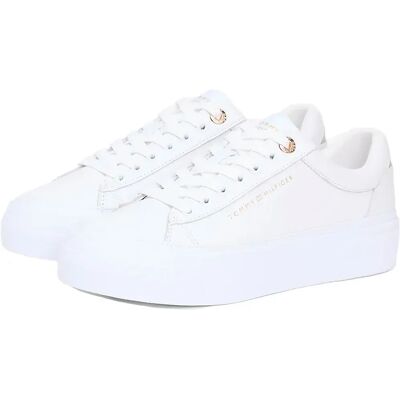 Tommy Hilfiger Baskets Foxing Leather White EU 38 Femme - Publicité Tommy Hilfiger Baskets Foxing Leather White EU 38 Femme - Publicité