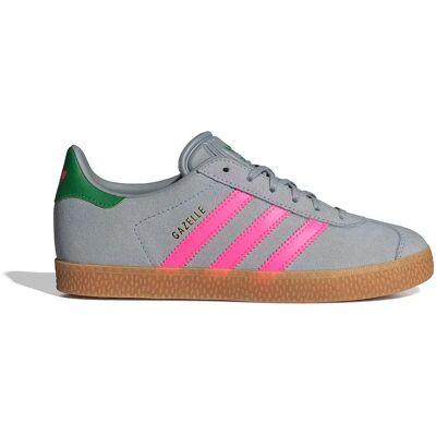 Adidas Originals Baskets Junior Gazelle Halo Silver / Lucid Pink / Green EU 36 2/3 Garçon,Fille - Publicité Adidas Originals Baskets Junior Gazelle Halo Silver / Lucid Pink / Green EU 36 2/3 Garçon,Fille - Publicité