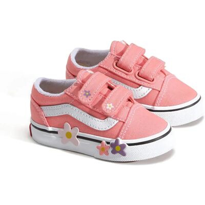 Vans Baskets Old Skool V Flower Sunset Blush Pink EU 23 Garçon,Fille - Publicité Vans Baskets Old Skool V Flower Sunset Blush Pink EU 23 Garçon,Fille - Publicité