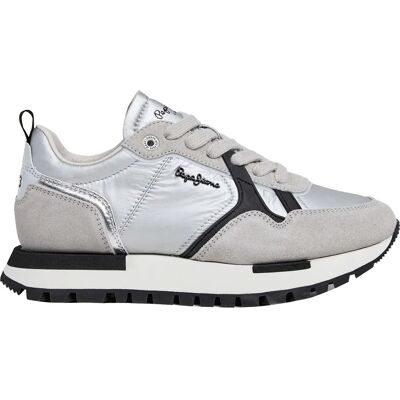 Pepe Jeans Baskets Ari Shine Silver EU 38 Femme - Publicité Pepe Jeans Baskets Ari Shine Silver EU 38 Femme - Publicité