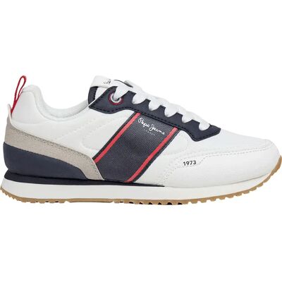 Pepe Jeans Baskets Dublin Sport Pbs400007 Off White EU 34 - Publicité Pepe Jeans Baskets Dublin Sport Pbs400007 Off White EU 34 - Publicité