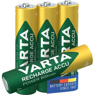 Varta Pile Rechargeable 1x4 800mah Aaa Green One Size - Publicité Varta Pile Rechargeable 1x4 800mah Aaa Green One Size - Publicité